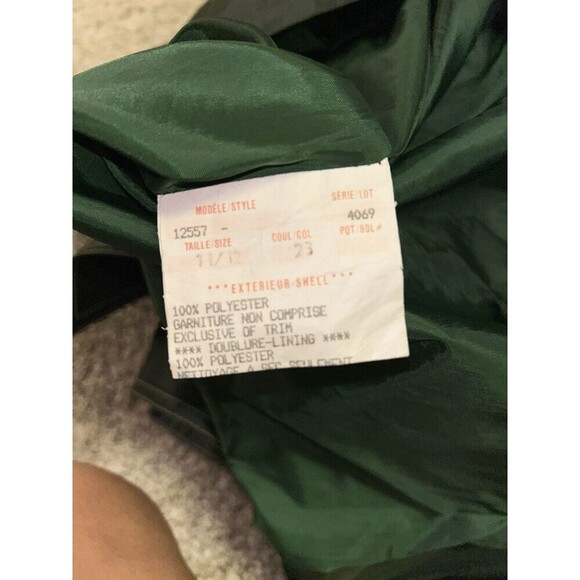 Luba Paris 80s Full‎ Length Green Trench Rain Coat Size 11/12 - Picture 7 of 7